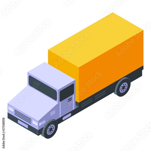 International truck home delivery icon. Isometric of international truck home delivery vector icon for web design isolated on white background