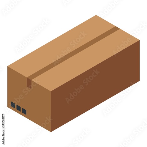 Home delivery parcel icon. Isometric of home delivery parcel vector icon for web design isolated on white background