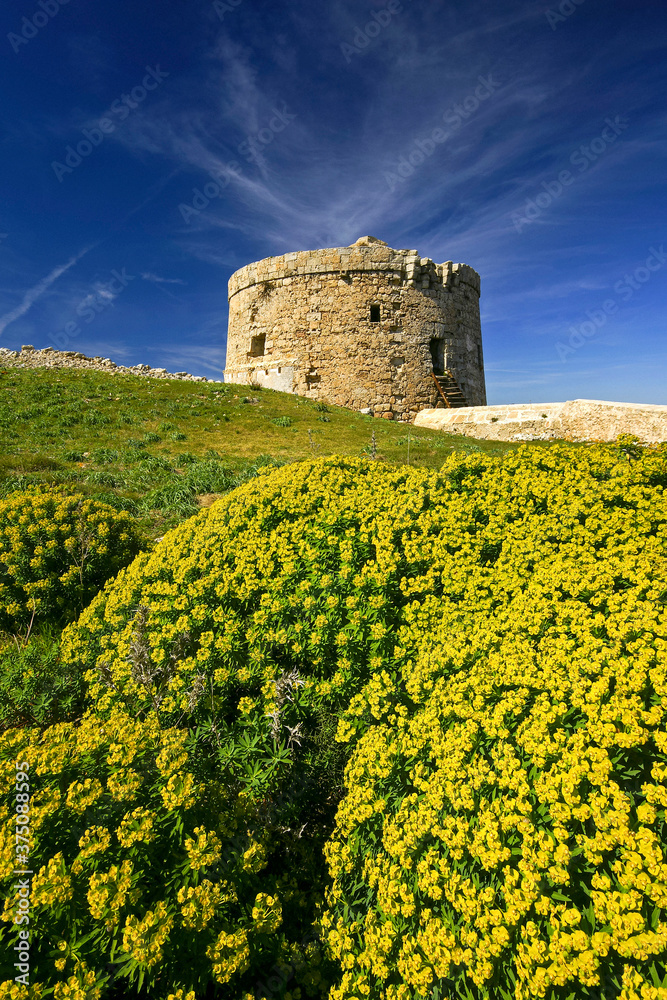 Torre d'en Estuart (Torre d'en Penjat)(s.XVIII).Cala de Sant Esteve. Menorca. Islas Baleares.España.