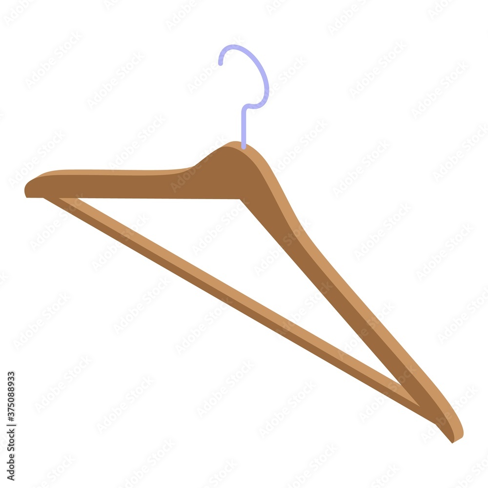 Clothes hanger icon. Isometric of clothes hanger vector icon for web design isolated on white background Clothes hanger icon. Isometric of clothes hanger vector icon for web design isolated on white background