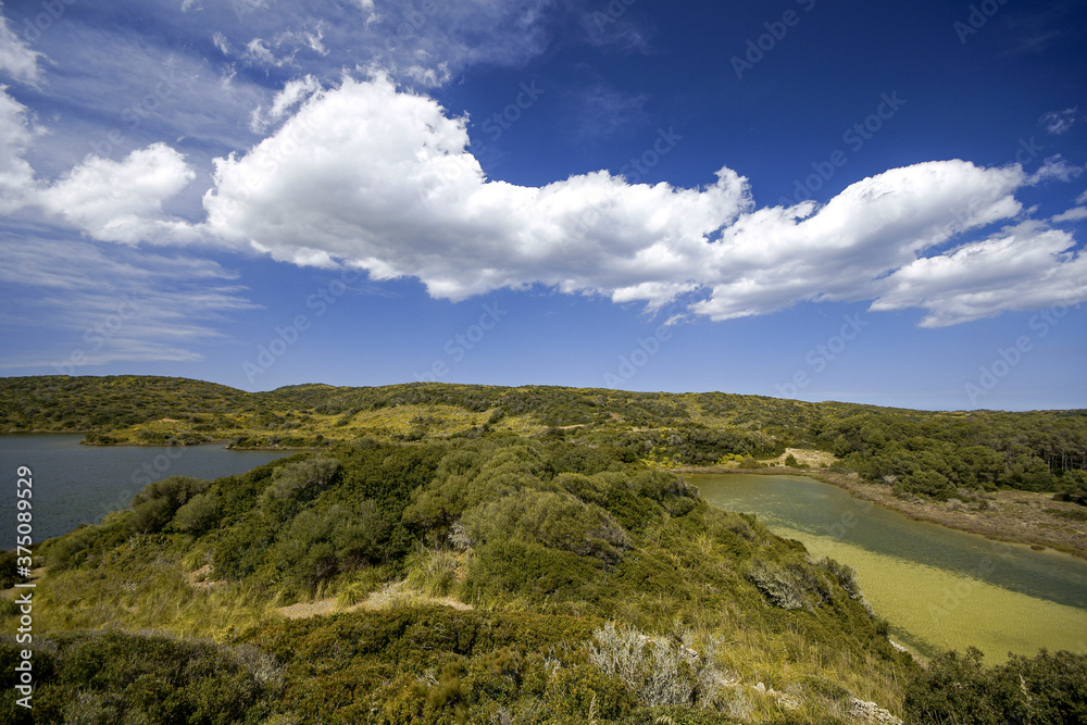 Naklejka premium Albufera des Grau. Menorca. Islas Baleares.España.