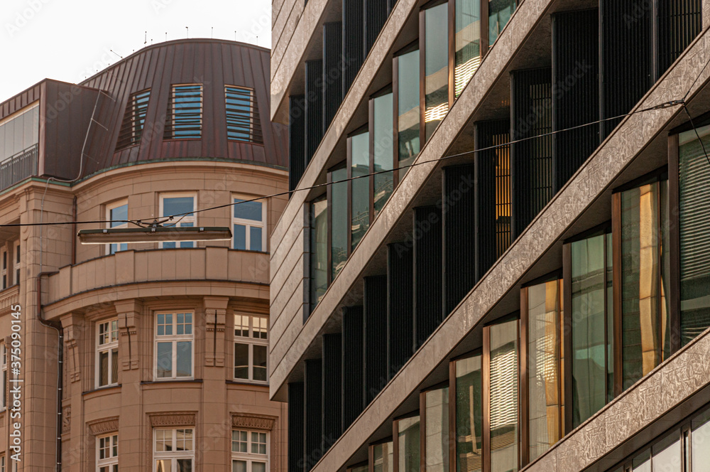 Facade of old building. Urban architecture of Hamburg Germany Facade of old building. Urban architecture of Hamburg Germany