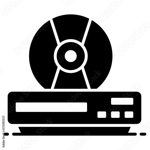 
A digital optical disc storage format, icon of dvd 
