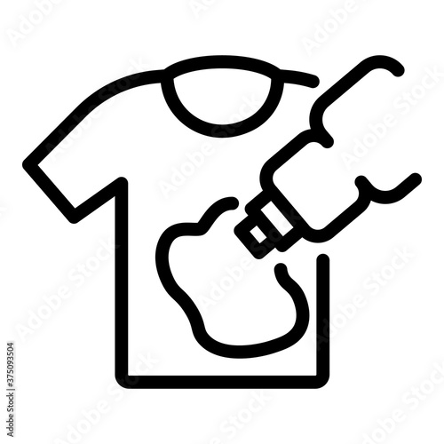 Softener clothes dirt icon. Outline softener clothes dirt vector icon for web design isolated on white background