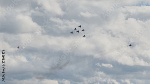 Aerobatics from "Russian Knights" and "Swifts"