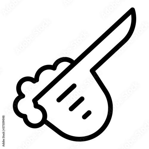 Softener spoon icon. Outline softener spoon vector icon for web design isolated on white background