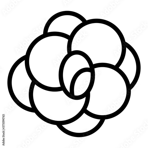 Natural flower essential oil icon. Outline natural flower essential oil vector icon for web design isolated on white background