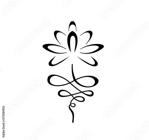 Tatoo design stencil logo art graphic lotus flower