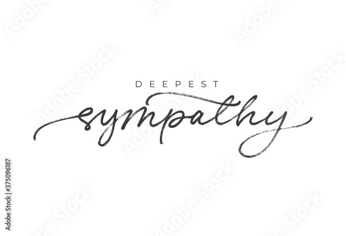 Canvas Print With sympathy hand drawn vector calligraphy