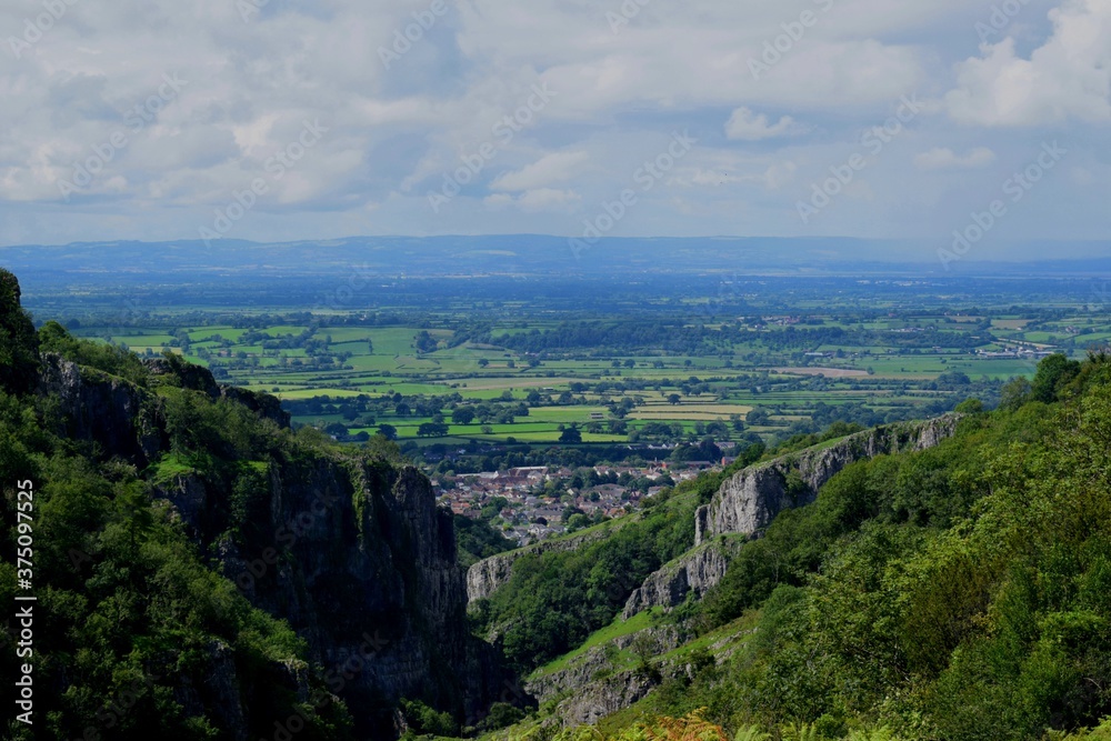 view from the top of the Cheddar Gorge
