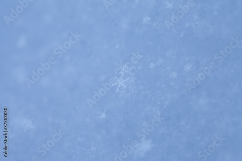 beautiful snowy winter natural blue background with snowflake