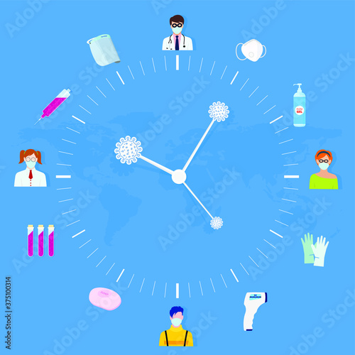 Protect your life every time from the coronavirus. vector, illustration