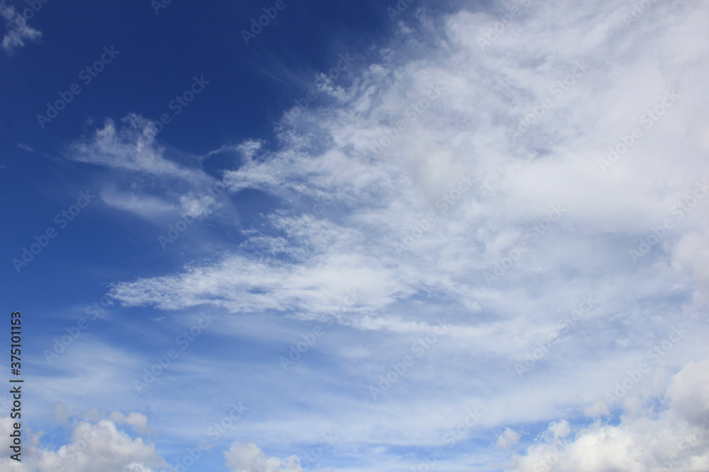 爽やかな青空と白い雲