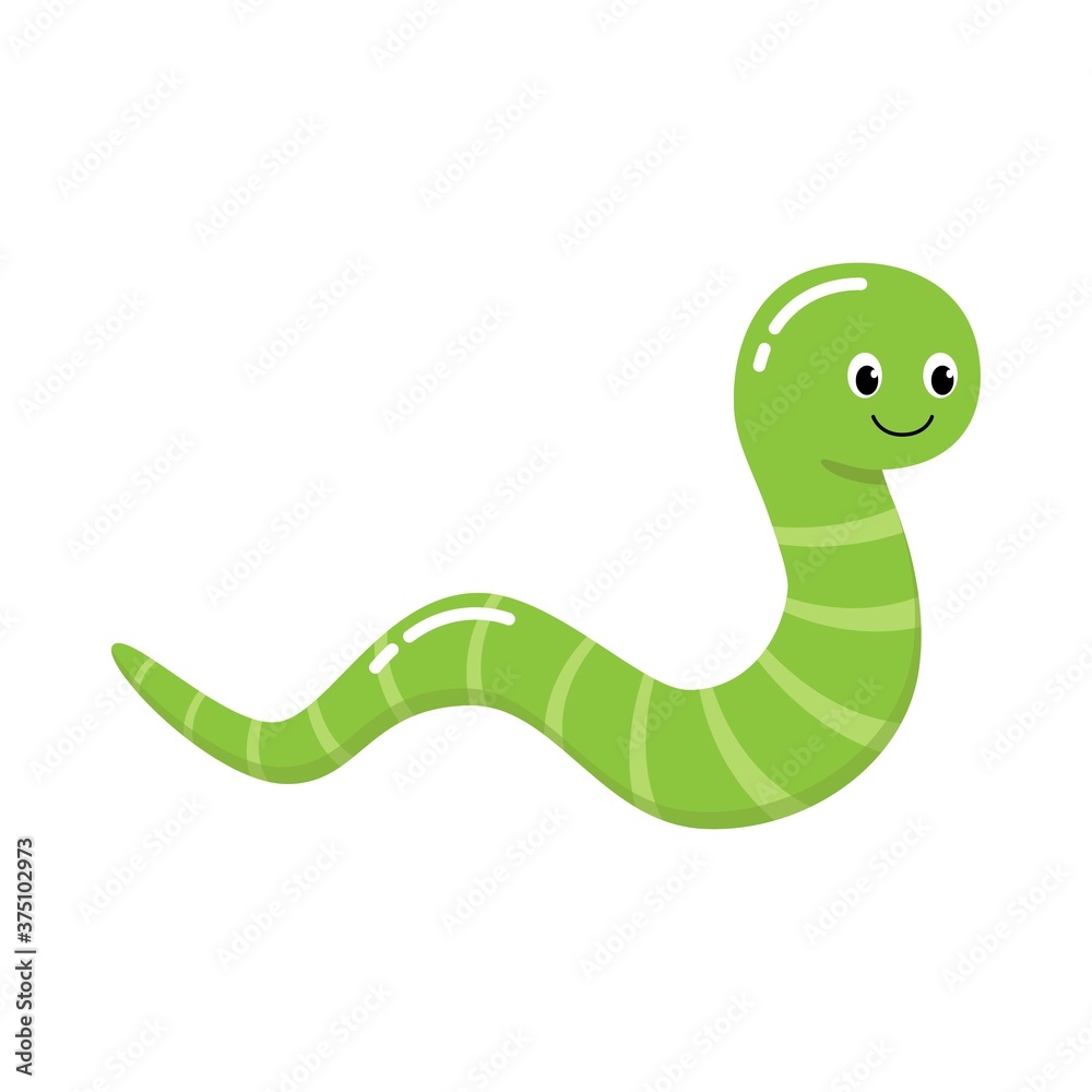 Naklejka premium Vector Illustration of a Cute Caterpillar Mascot. Cartoon style
