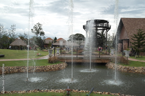 Fototapeta Naklejka Na Ścianę i Meble -  fountains in the park