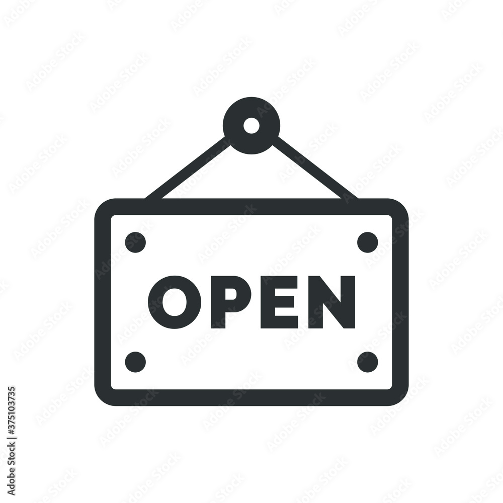 Open store sign icon Open store sign icon