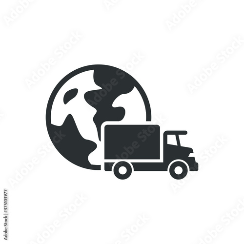Worldwide shipping icon