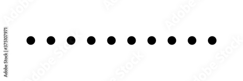 Dotted line vector illustration isolated on white