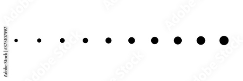 Dotted line vector illustration isolated on white
