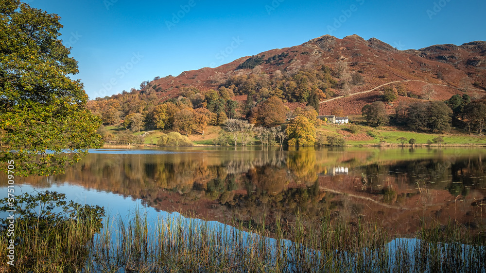 Loughrigg Tarn Reflections, English Lake District. Loughrigg Tarn Reflections, English Lake District.