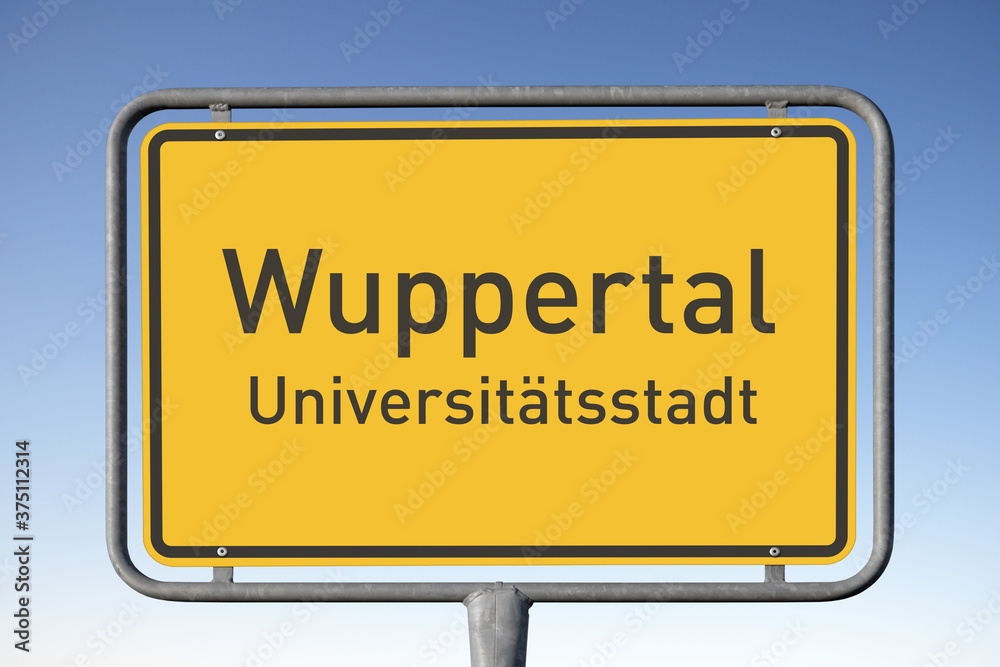 Ortswerbetafel Wuppertal, Universitätsstadt, (Symbolbild) Ortswerbetafel Wuppertal, Universitätsstadt, (Symbolbild)