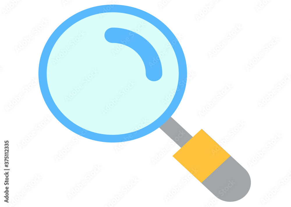 Vector magnifying glass icon with reflection Vector magnifying glass icon with reflection