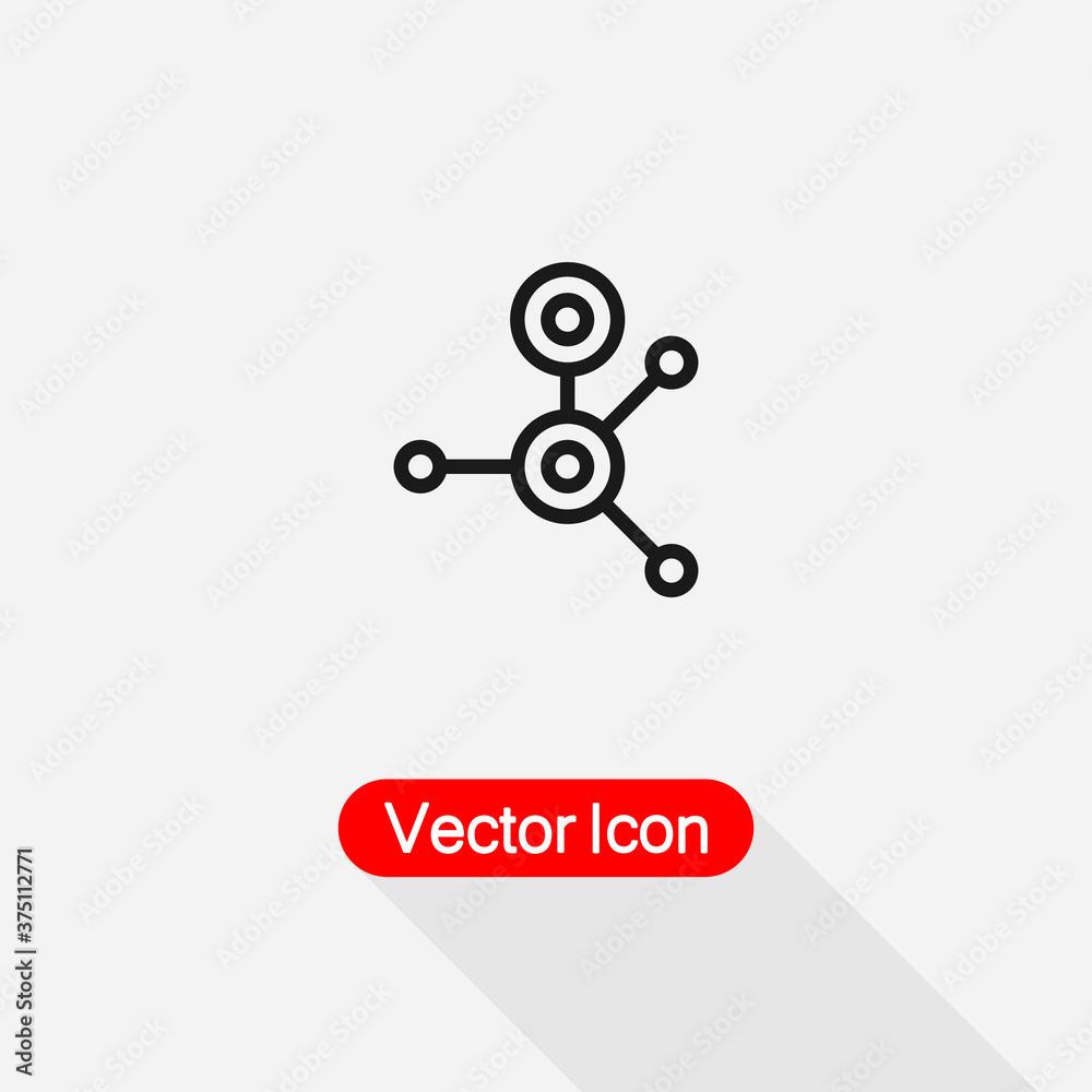 Biological Network Symbol, Atom Icon, Element Of Bio Engineering Vector Illustration Eps10 Biological Network Symbol, Atom Icon, Element Of Bio Engineering Vector Illustration Eps10