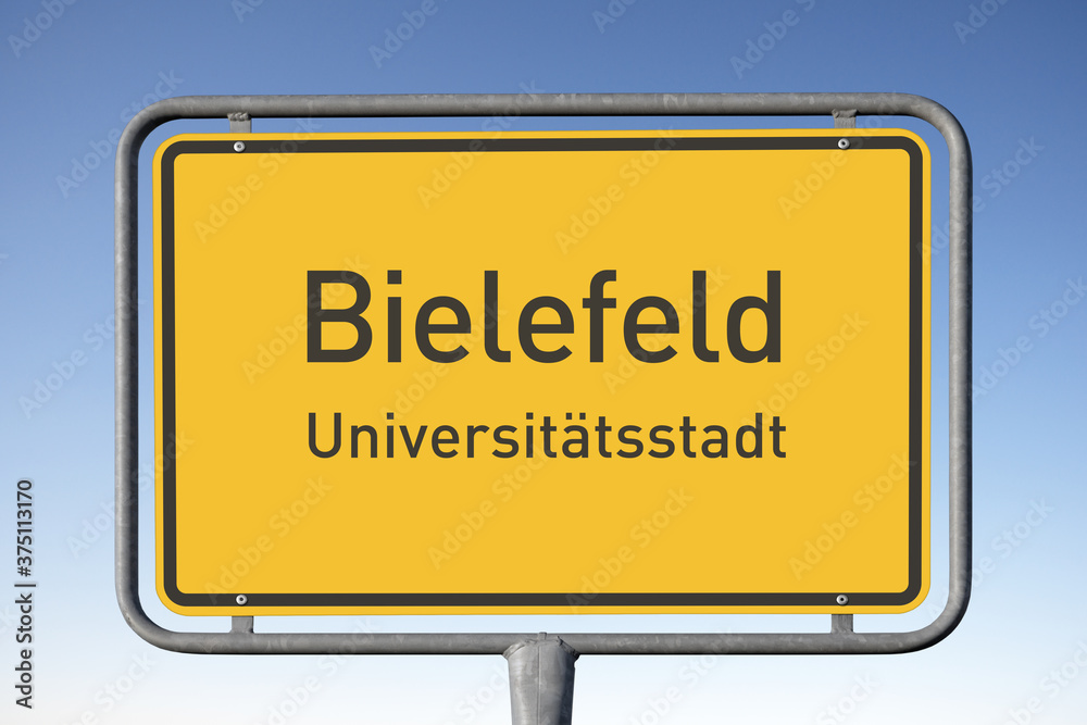 Ortstafel Stadt Bielefeld, Universitätsstadt, (Symbolbild) Ortstafel Stadt Bielefeld, Universitätsstadt, (Symbolbild)