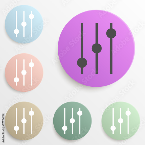 mixer badge color set. Simple glyph  flat vector of web icons for ui and ux  website or mobile application