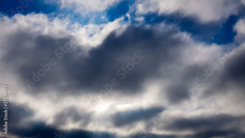 Fototapeta Naklejka Na Ścianę i Meble -  Background of dark clouds before a thunderstorm.