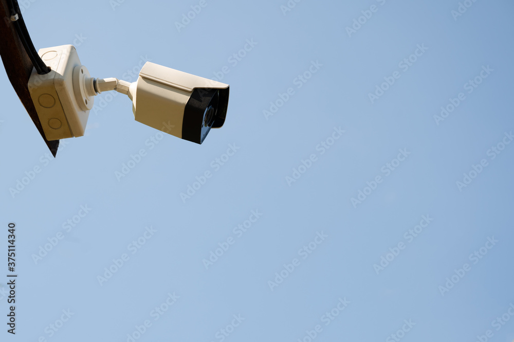 Low Angle View Of Security Camera Low Angle View Of Security Camera