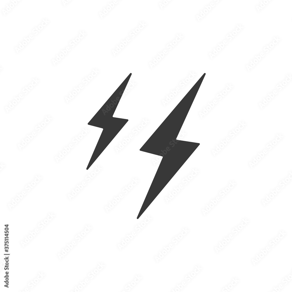Lightning. Isolated icon. Weather glyph vector illustration Lightning. Isolated icon. Weather glyph vector illustration