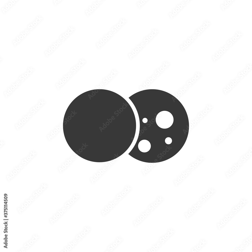 Fototapeta premium Moon eclipse. Isolated icon. Weather glyph vector illustration