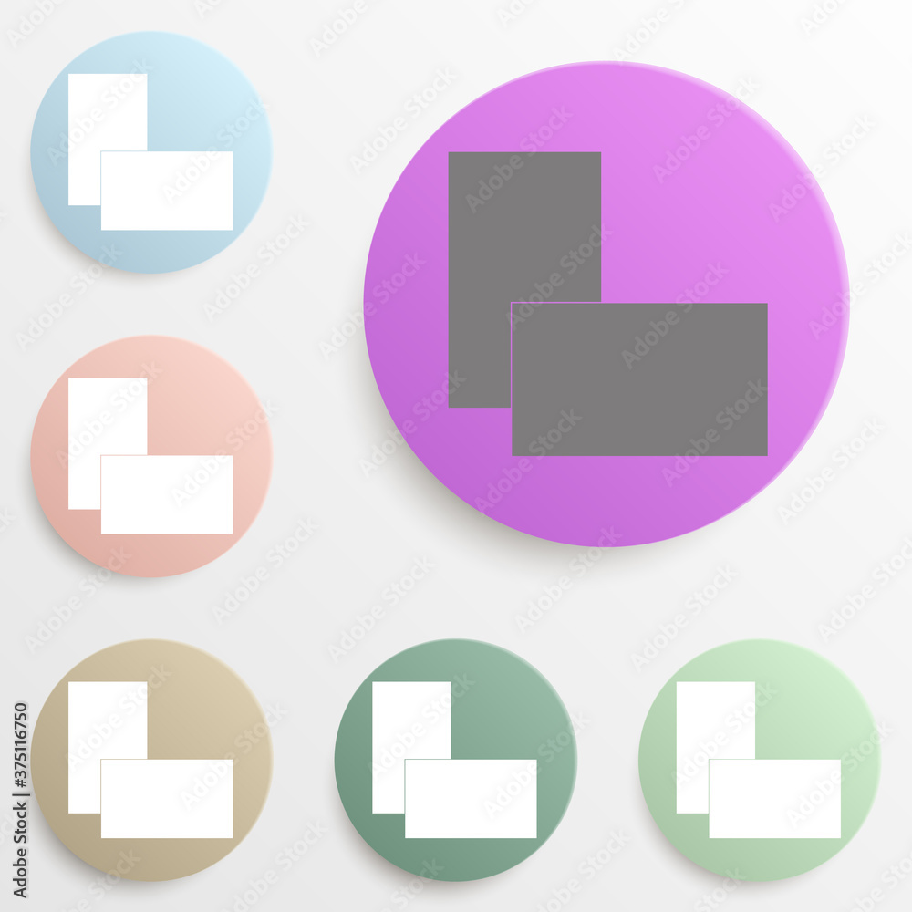 Artboard button badge color set. Simple glyph, flat vector of web icons for ui and ux, website or mobile application Artboard button badge color set. Simple glyph, flat vector of web icons for ui and ux, website or mobile application
