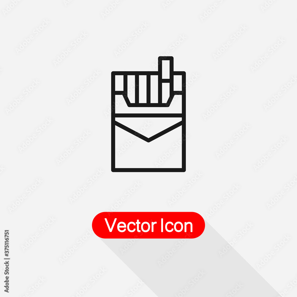 Cigarette Icon, Pack Of Cigarettes Icon Vector Illustration Eps10 Cigarette Icon, Pack Of Cigarettes Icon Vector Illustration Eps10