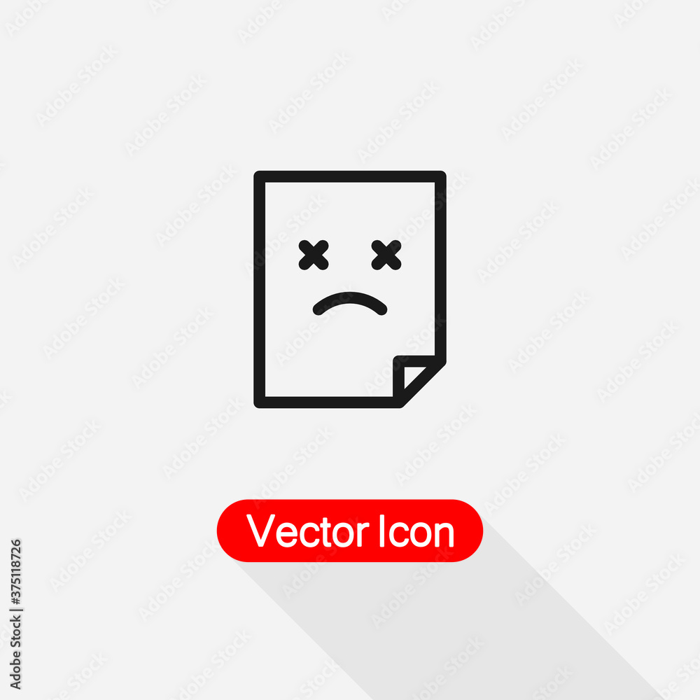 Corrupted File Document Icon Vector Illustration Eps10 Corrupted File Document Icon Vector Illustration Eps10