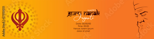 illustration of Guru Nanak Jayanti celebration.vector illustration
