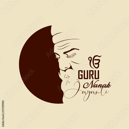 illustration of Guru Nanak Jayanti celebration.vector illustration