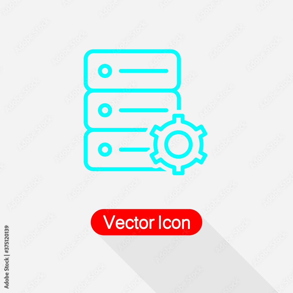 Data Center Icon, Computer Server Icon Database Settings Icon, Computer Server And Gear Icon Vector Illustration Eps10 Data Center Icon, Computer Server Icon Database Settings Icon, Computer Server And Gear Icon Vector Illustration Eps10