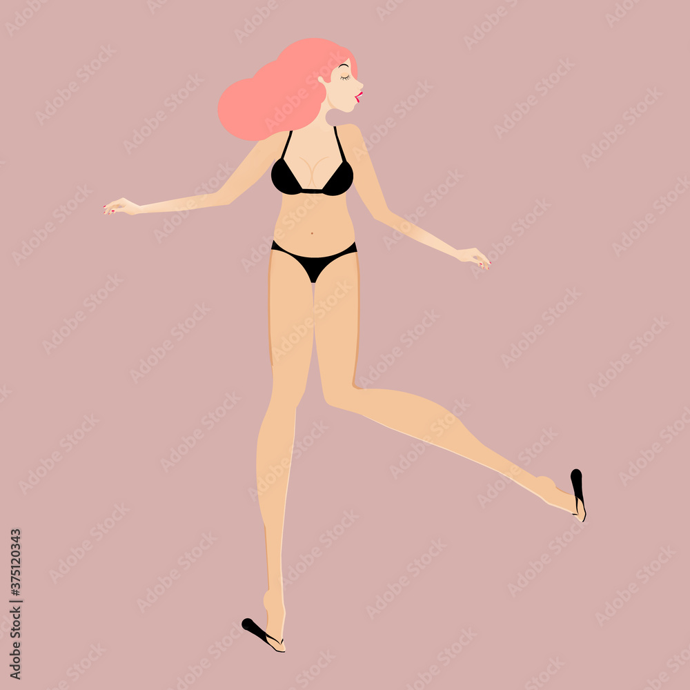 woman in swimsuit, good in her body woman in swimsuit, good in her body