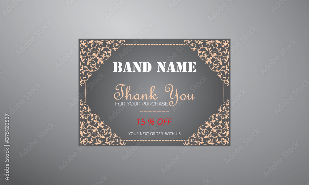 Thank you card design, vector design , card design , Graphic design Thank you card design, vector design , card design , Graphic design