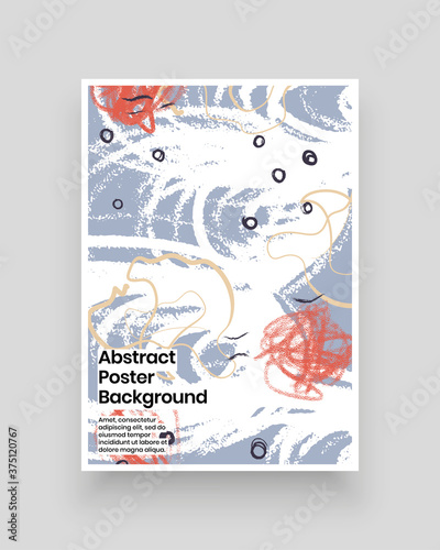 Abstract patterns for Placards, Posters, Flyers and Banner Designs. Colorful illustration. Lines, spots, circles and scribbles. Decorative chaotic backdrop. Hand drawn texture, decor shapes.  © Nick Risky