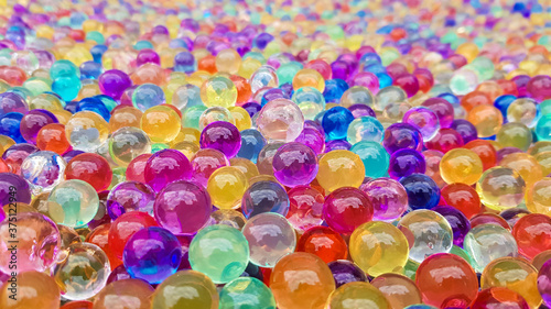 Fotografía Lots of different colored hydrogel balls