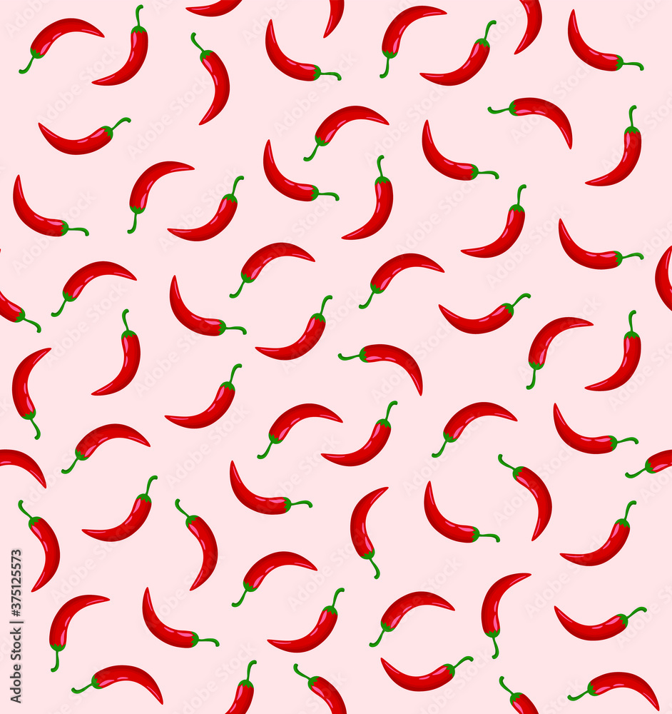 Seamless pattern of chili peppers on light coloured background
Seamless pattern of chili peppers on light coloured background