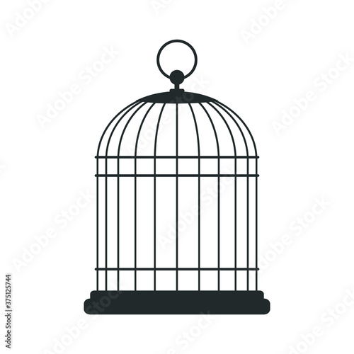 Bird cage, vector illustration