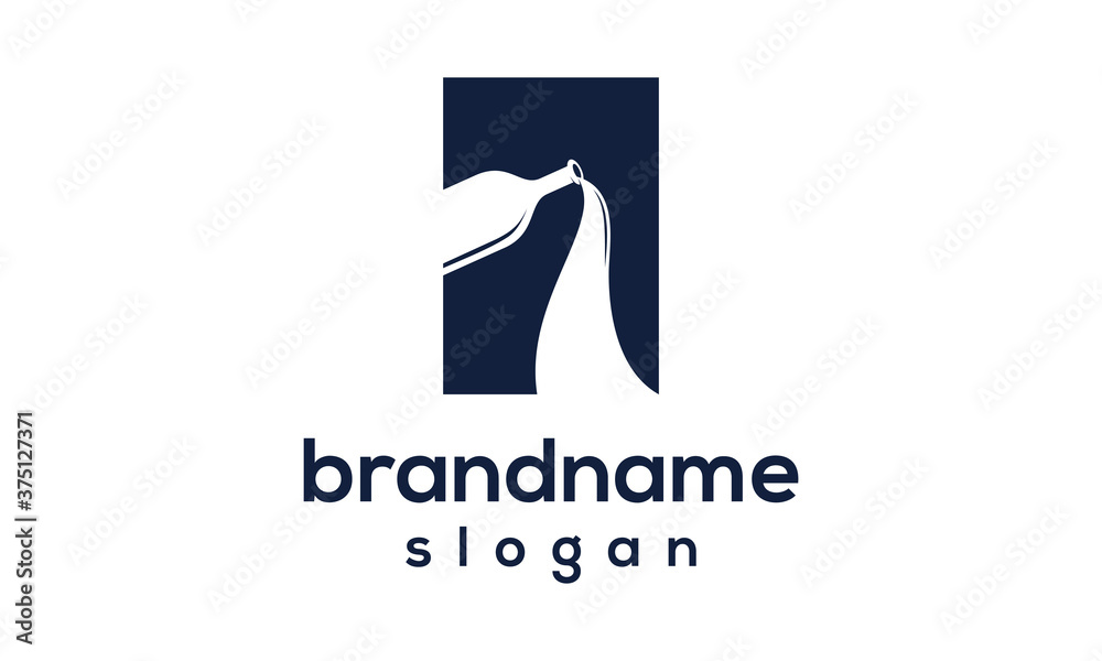 Milk bottle logo design vector Milk bottle logo design vector