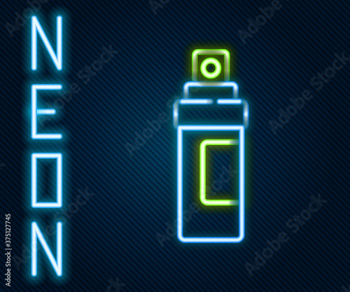 Glowing neon line Perfume icon isolated on black background. Colorful outline concept. Vector Illustration.