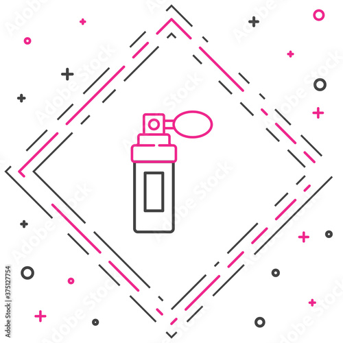 Line Perfume icon isolated on white background. Colorful outline concept. Vector Illustration.