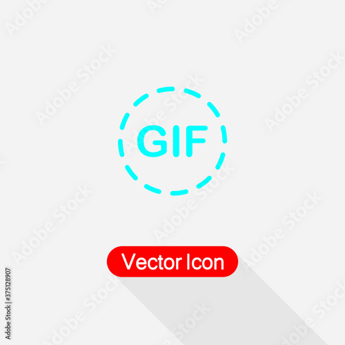 Gif Circle Line Icon Vector Illustration Eps10