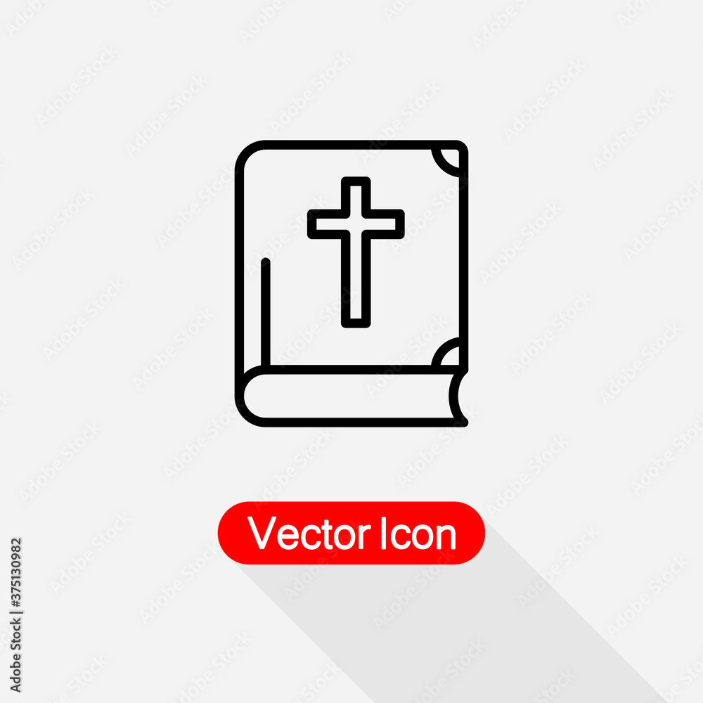 Holy Bible With Cross Icon Vector Illustration Eps10 Holy Bible With Cross Icon Vector Illustration Eps10
